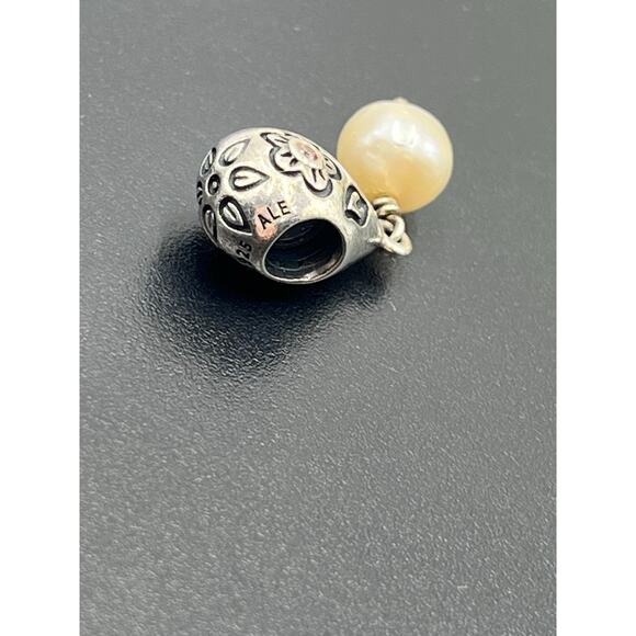 Pandora Flower Sterling Silver Pink CZ
Pearl Dangle Charm #790546P ALE 925 - Picture 5 of 7